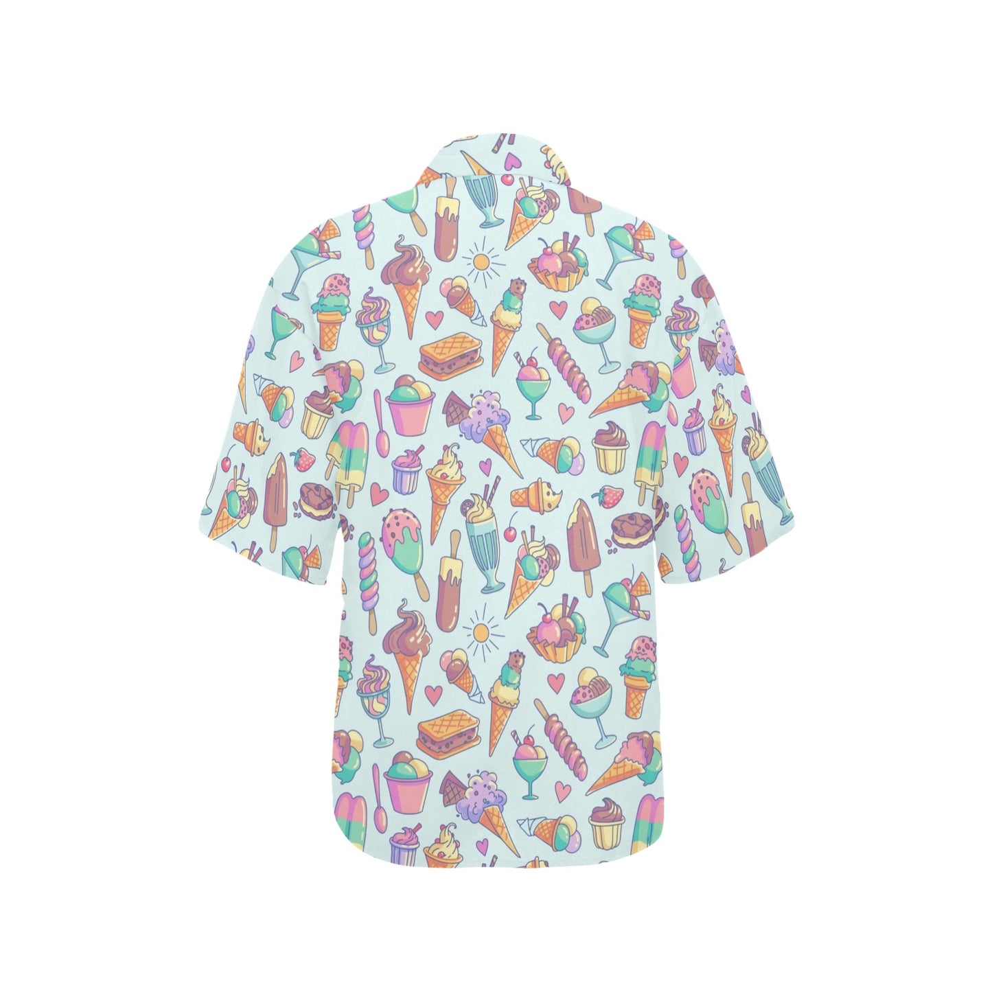 Ice Cream Pattern Print Design IC02 Women's Hawaiian Shirt