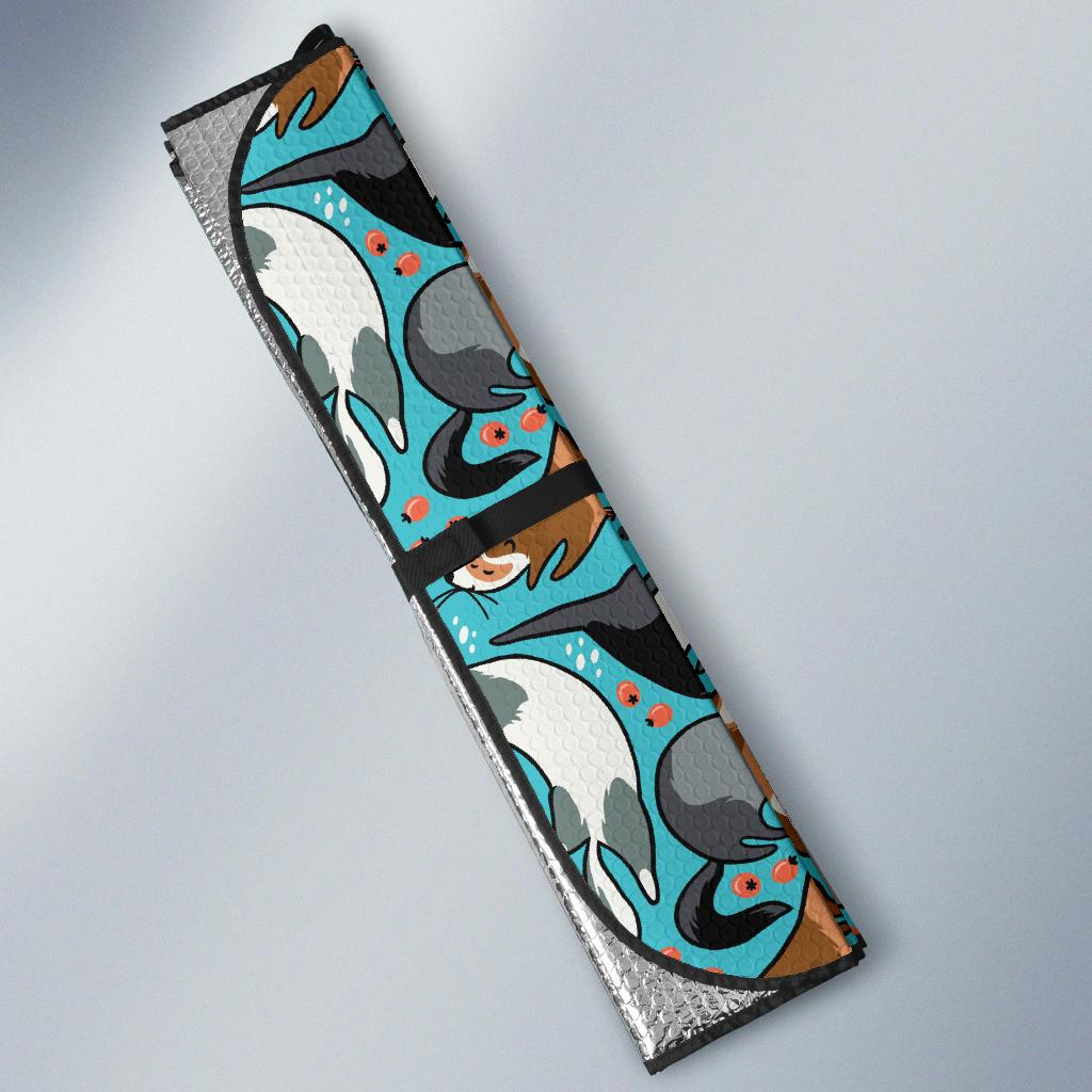 Ferret Pattern Print Design 03 Car Sun Shade-JORJUNE.COM
