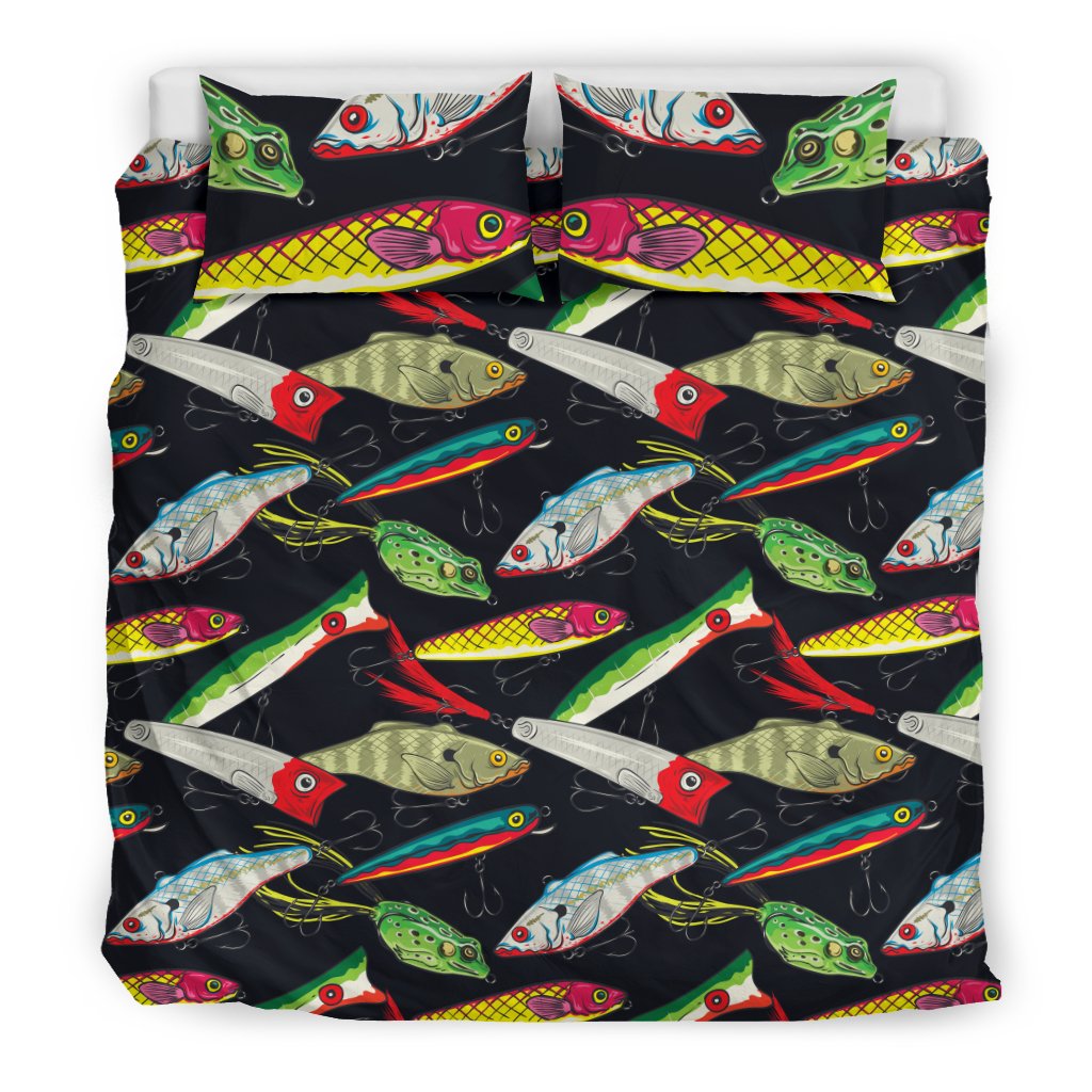 Fishing Bait Print Duvet Cover Bedding Set