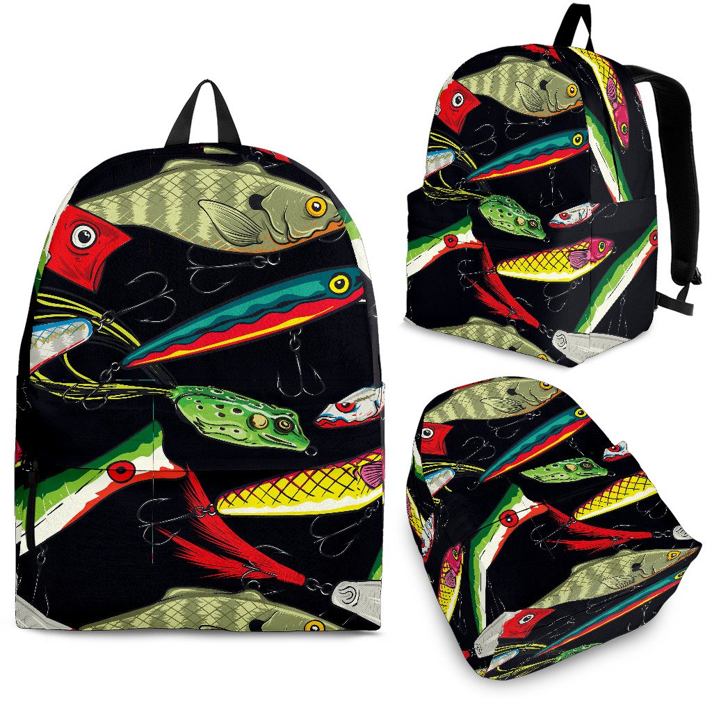 Fishing Bait Print Premium Backpack