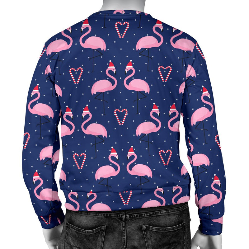 Flamingo Christmas Men Crewneck Sweatshirt