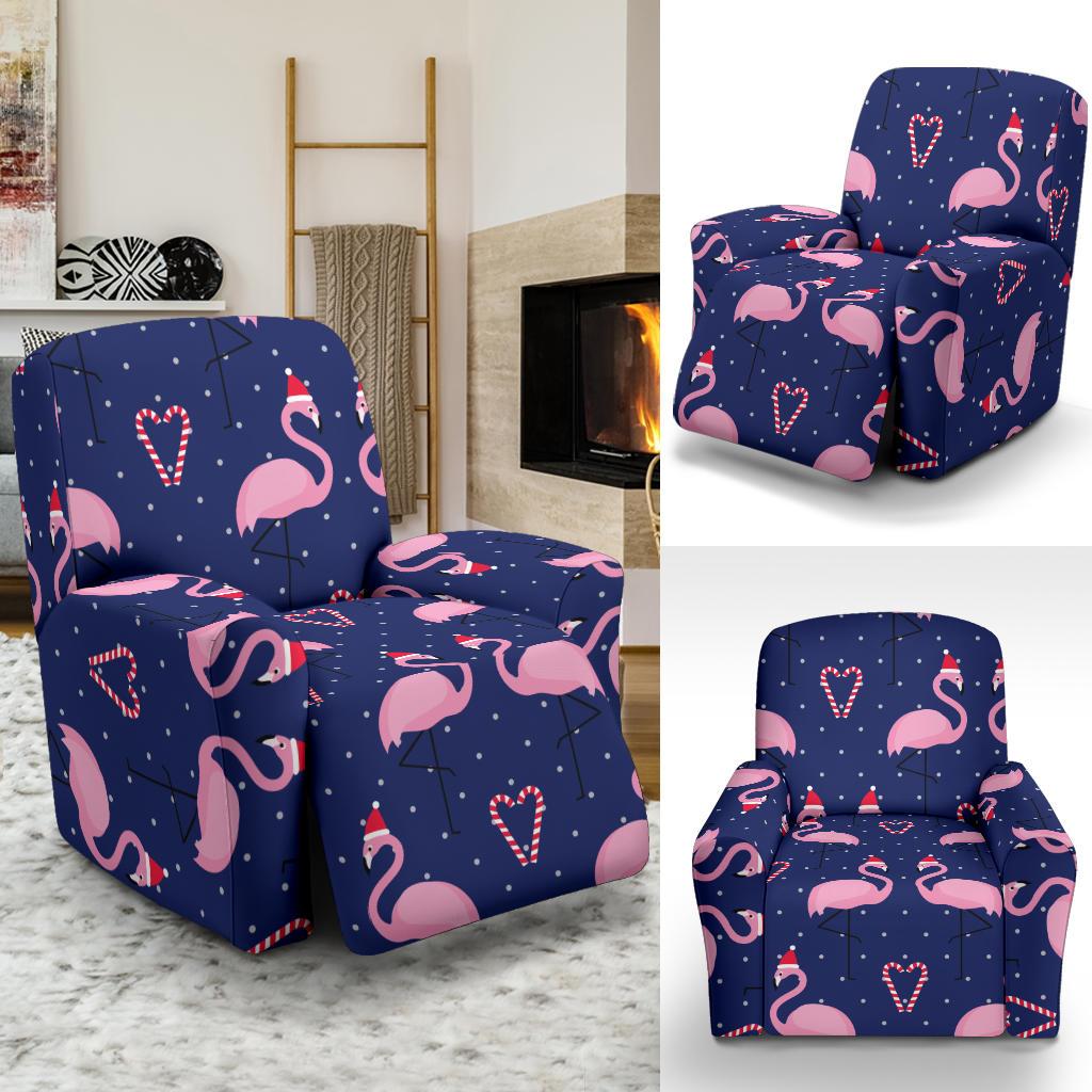 Flamingo Christmas Recliner Slipcover-JORJUNE.COM