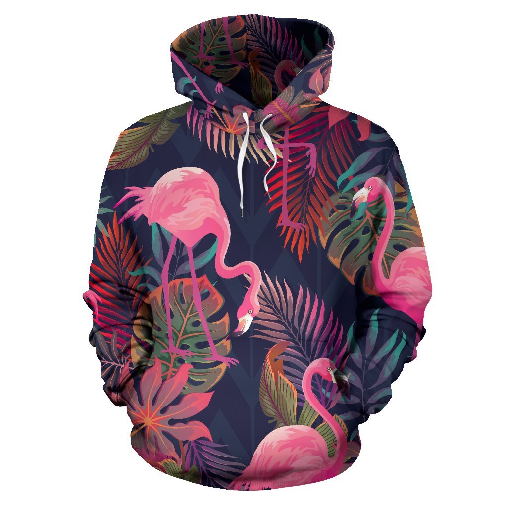 Flamingo Tropical Floral Hoodie