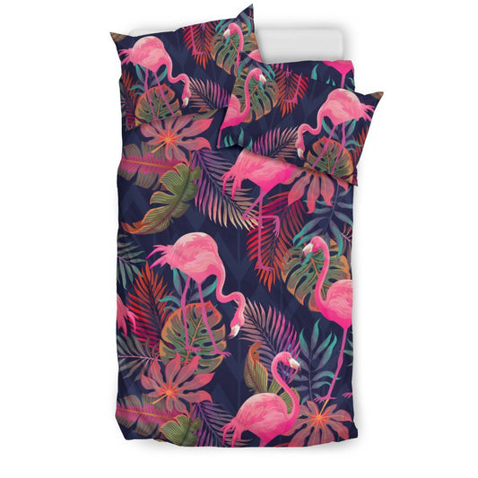 Flamingo Tropical Pattern Duvet Cover Bedding Set