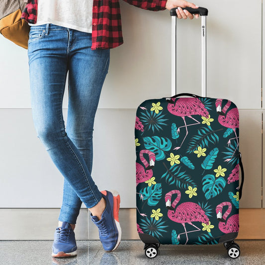 Flamingo Print Pattern Luggage Cover Protector