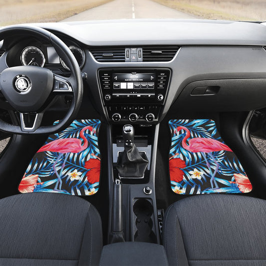 Flamingo Red Hibiscus Car Floor Mats