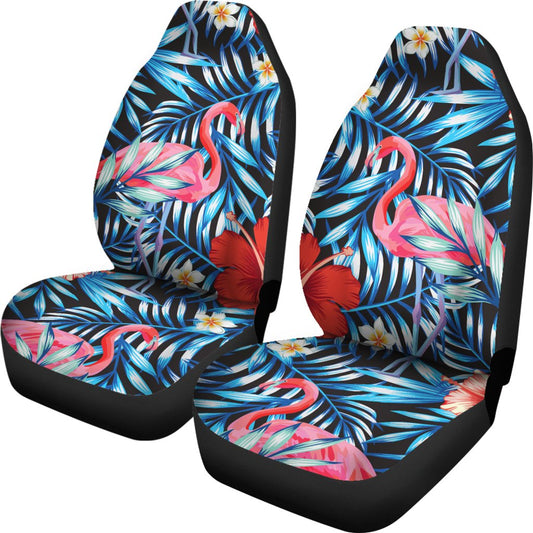 Flamingo Red Hibiscus Universal Fit Car Seat Covers