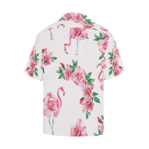 Flamingo Rose Pattern Men Hawaiian Shirt