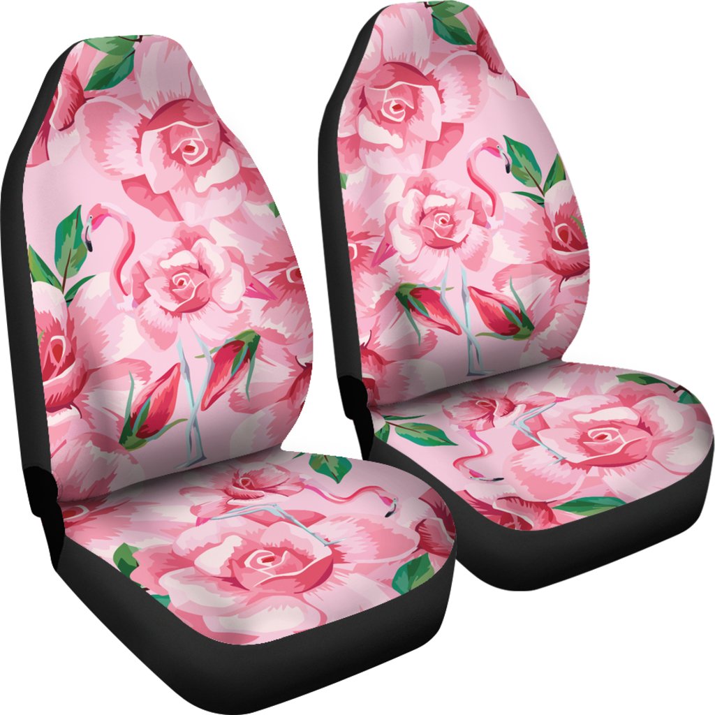 Flamingo Rose Pattern Universal Fit Car Seat Covers