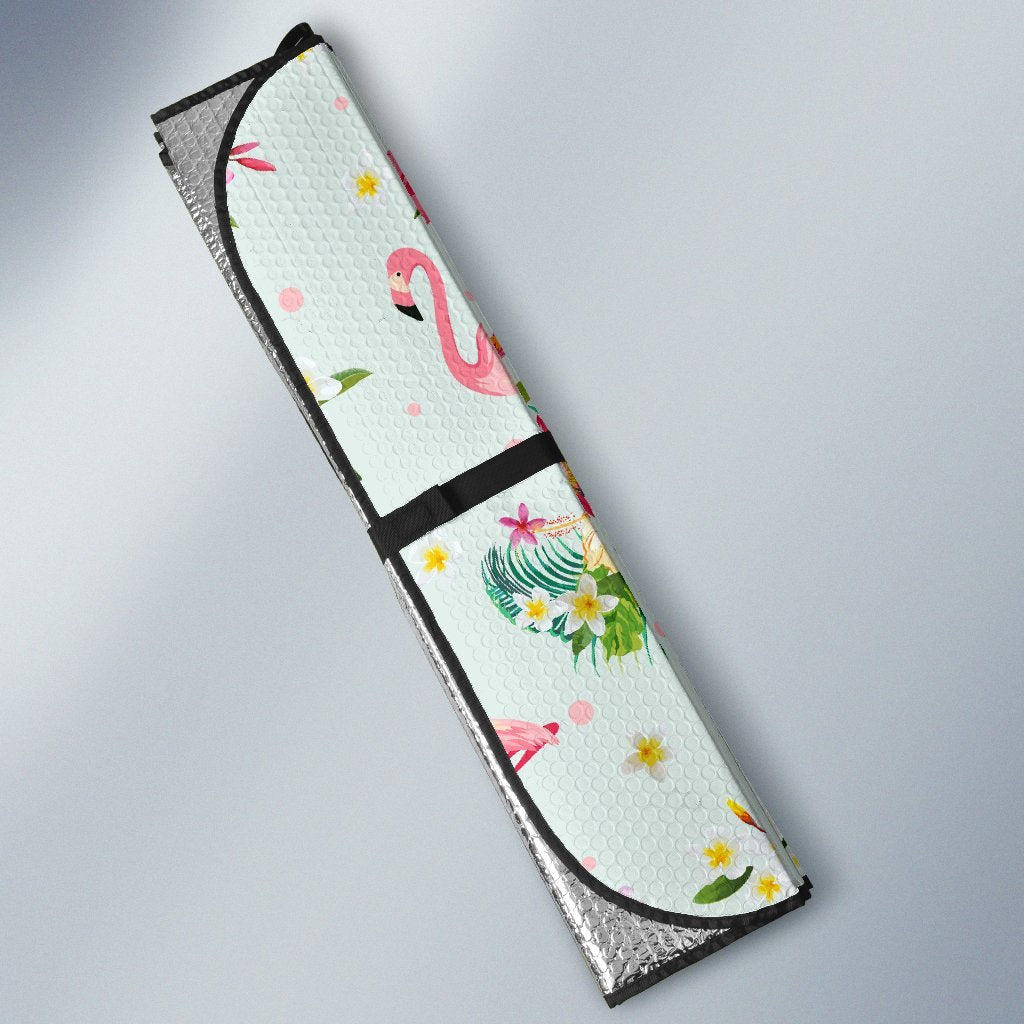 Flamingo Sweet Pattern Car Sun Shade-JorJune