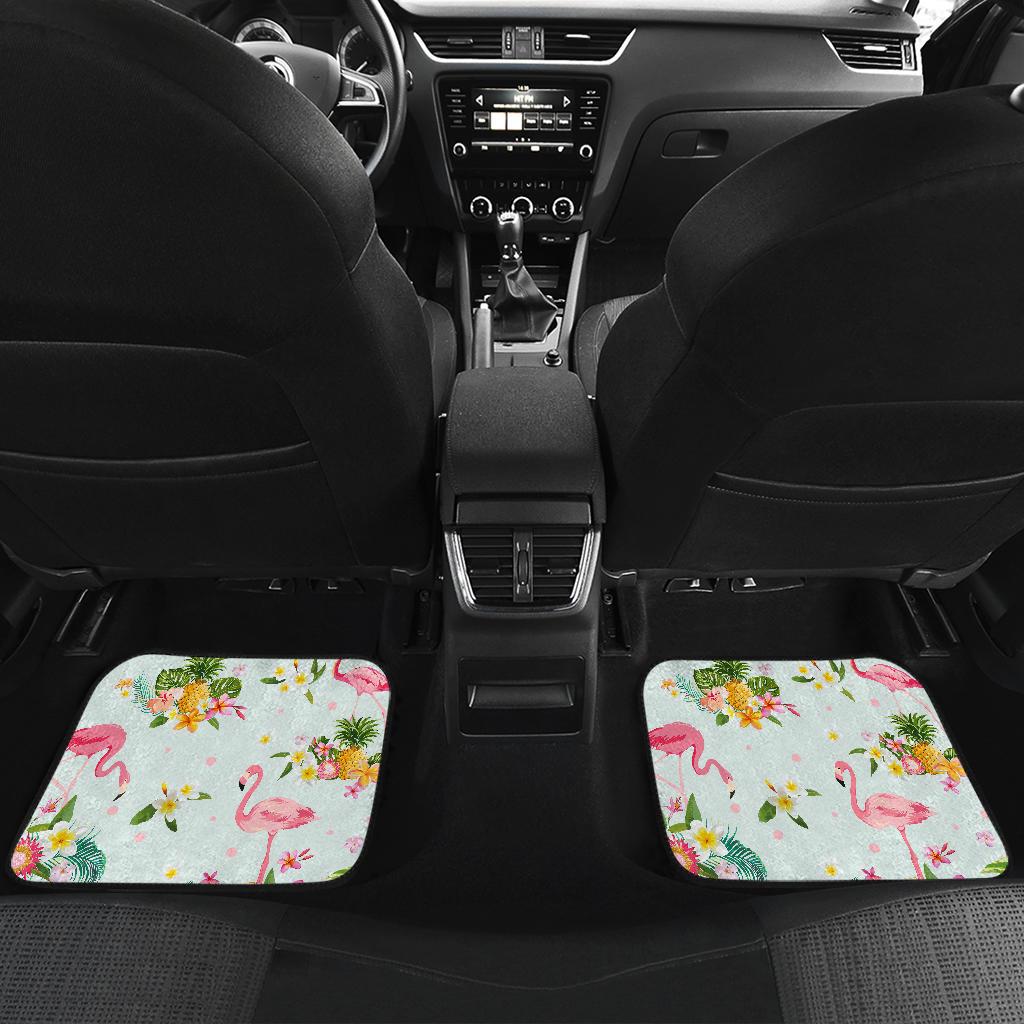 Flamingo Sweet Pattern Front and Back Car Floor Mats