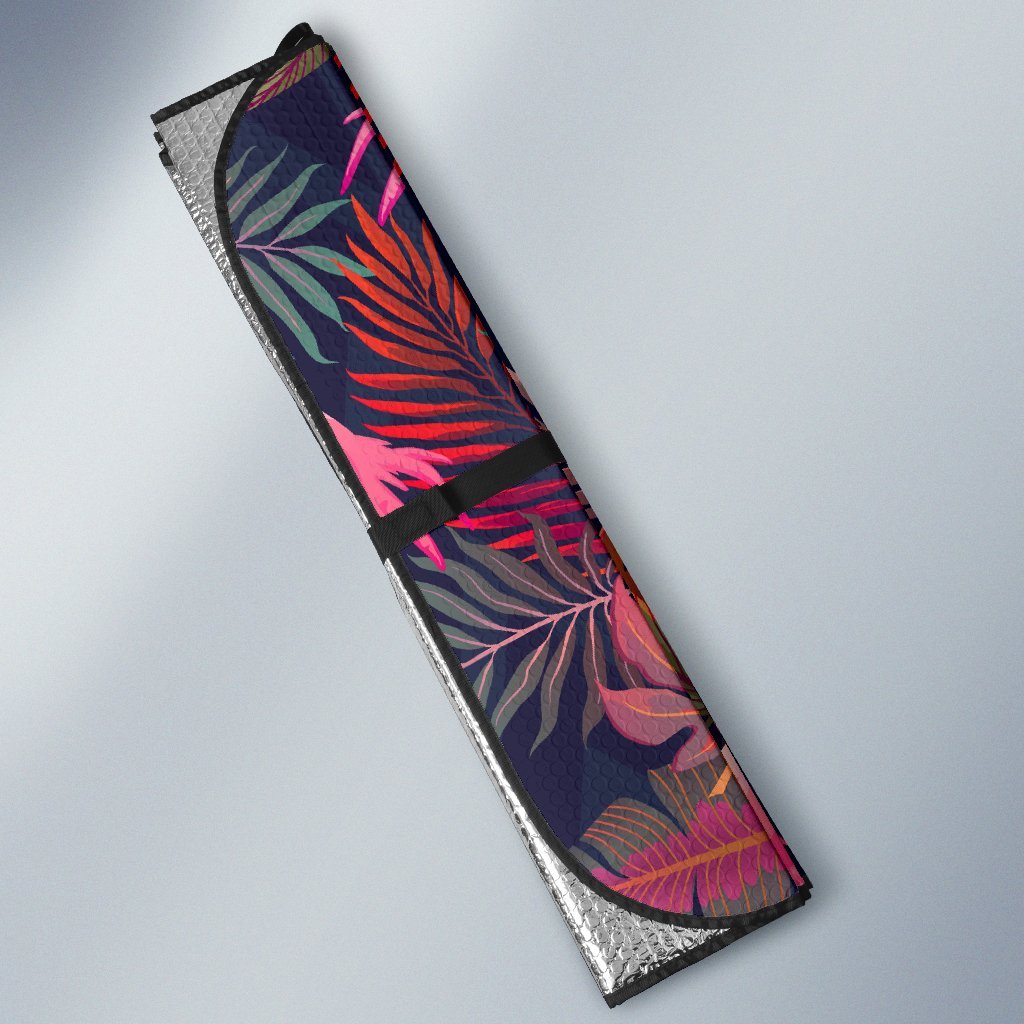 Flamingo Tropical Pattern Car Sun Shade-JorJune