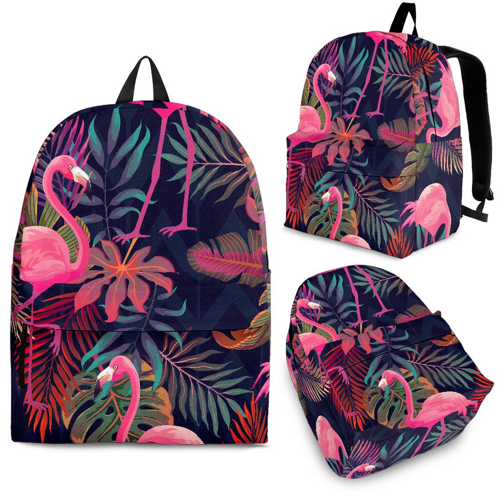 Flamingo Tropical Pattern Premium Backpack