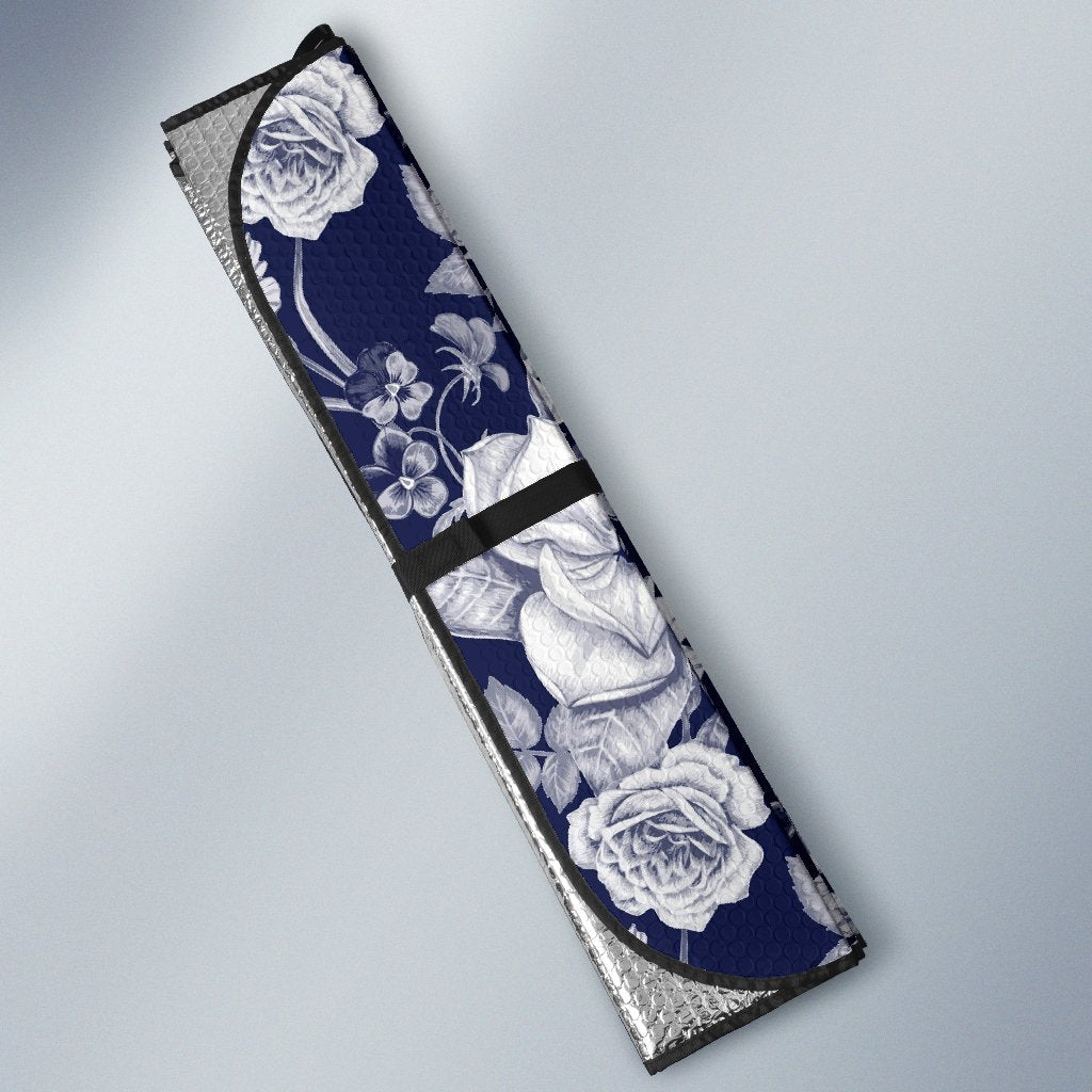 Floral Infrared Pattern Car Sun Shade-JorJune