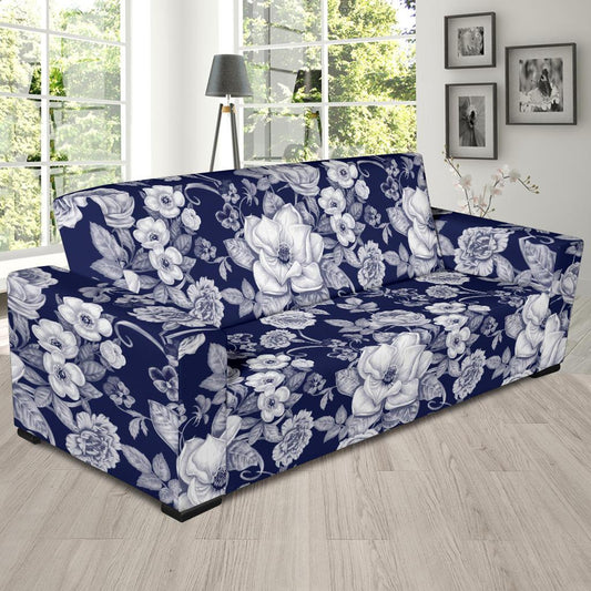 Floral Infrared Pattern Sofa Slipcover-JORJUNE.COM