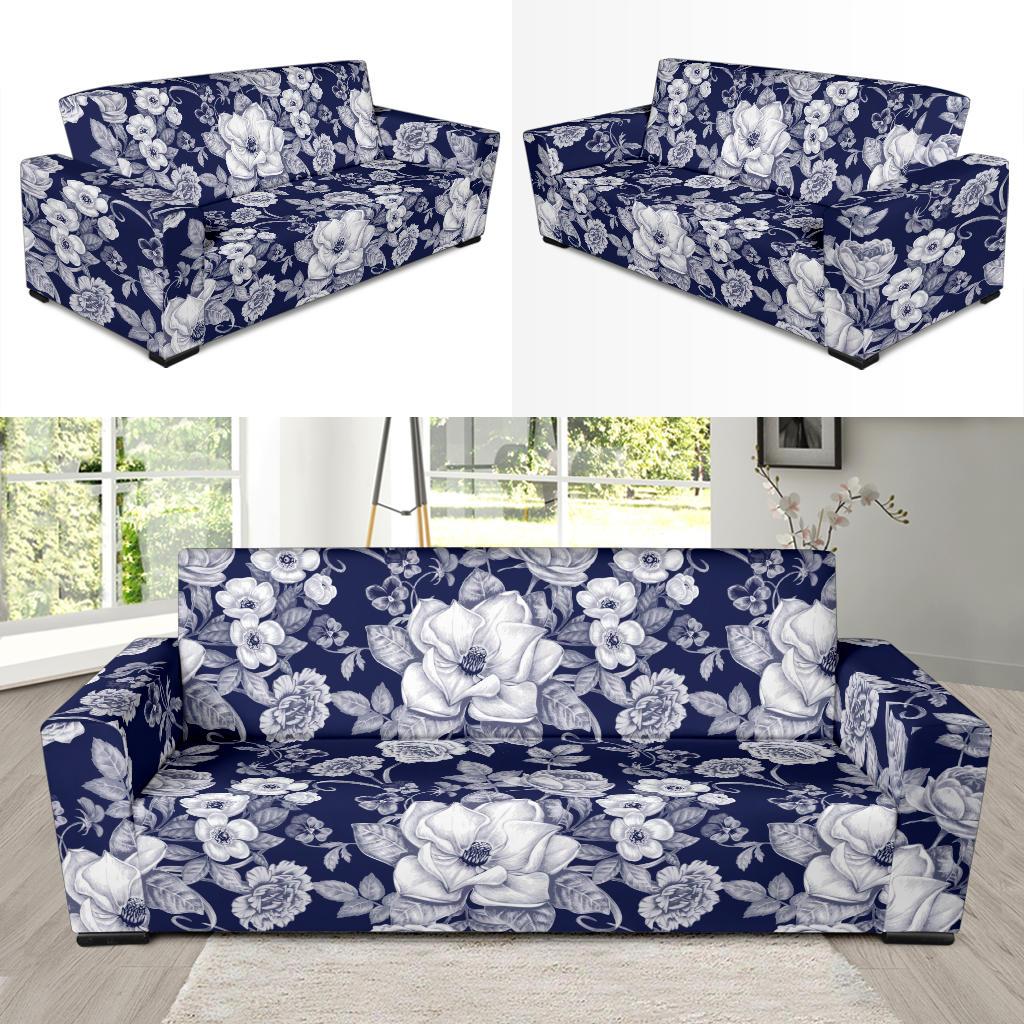 Floral Infrared Pattern Sofa Slipcover-JORJUNE.COM
