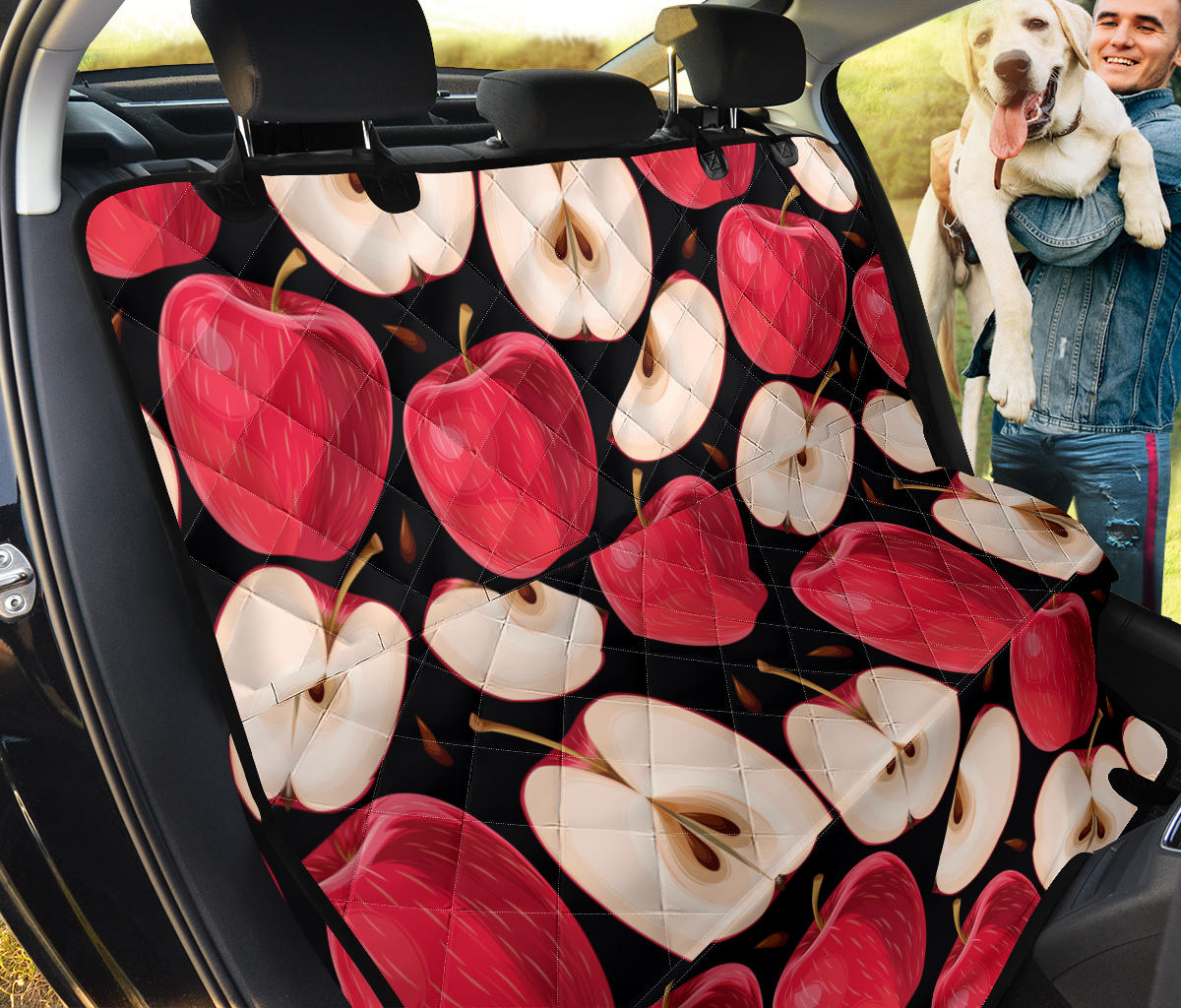Apple Pattern Print Design AP02 Rear Dog  Seat Cover