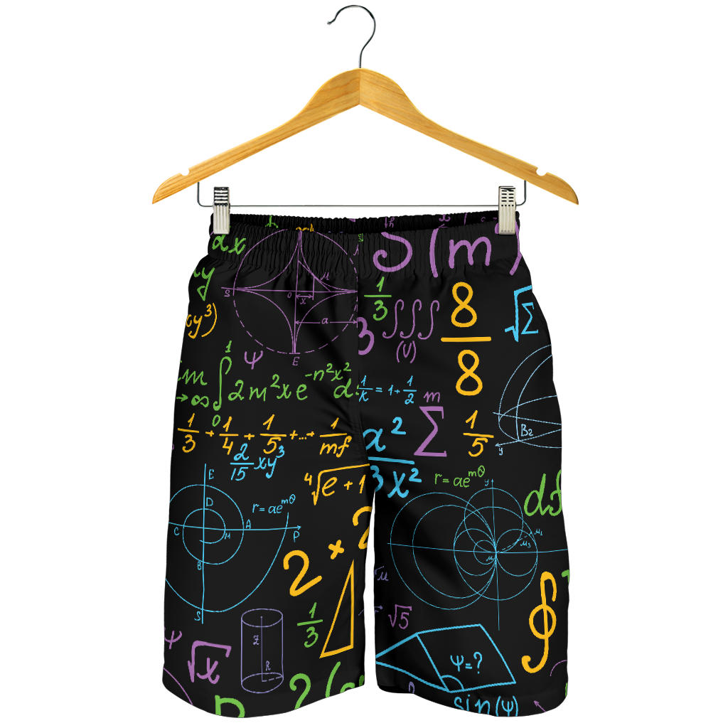 Math Pattern Print Design 03 Mens Shorts