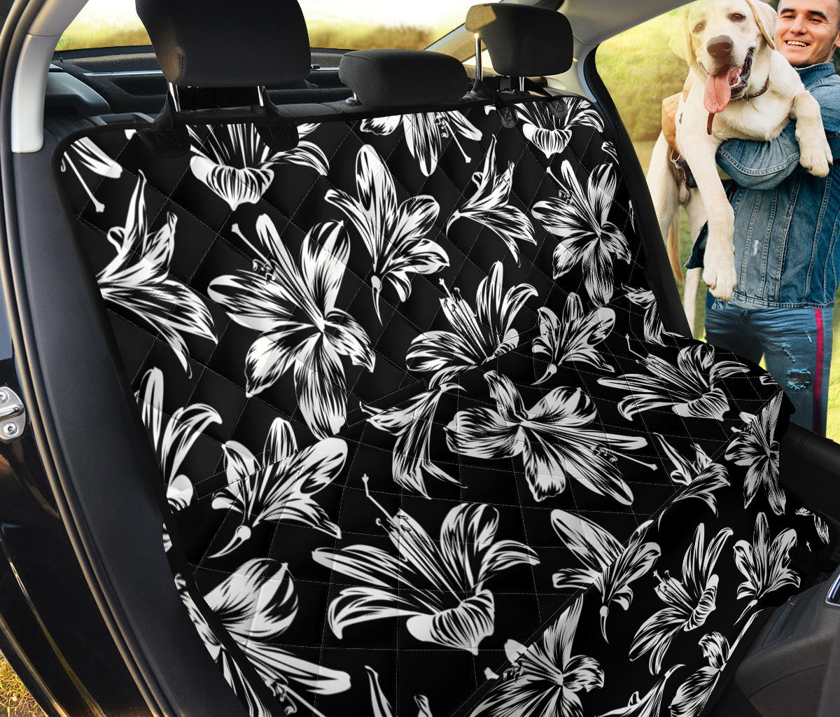 Amaryllis Pattern Print Design AL04 Rear Dog  Seat Cover