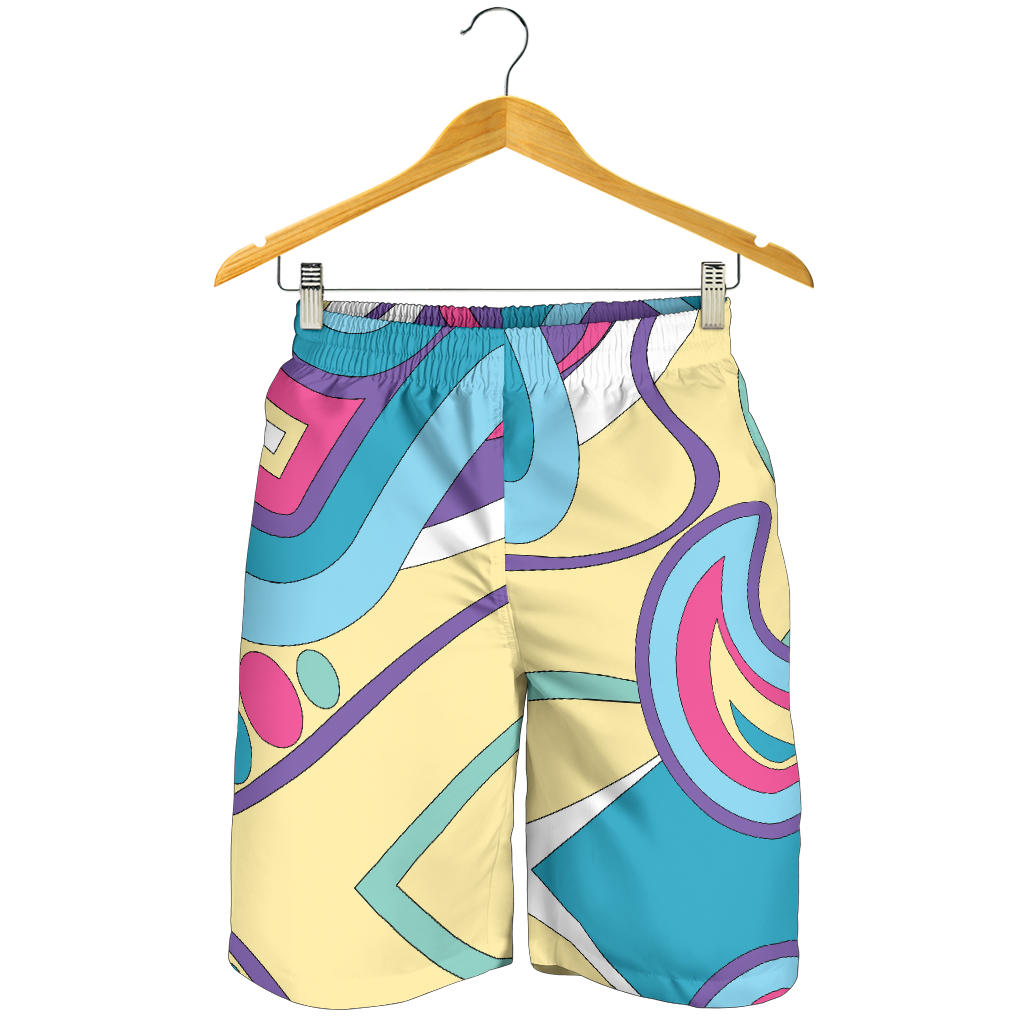 Funky Retro Pattern Print Design A01 Mens Shorts