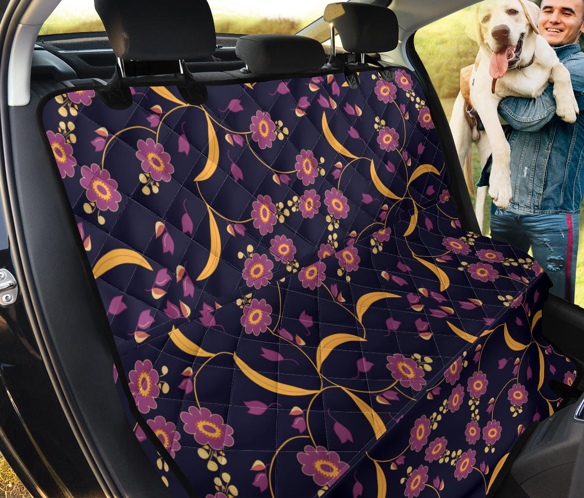 Anemone Pattern Print Design AM012 Rear Dog  Seat Cover