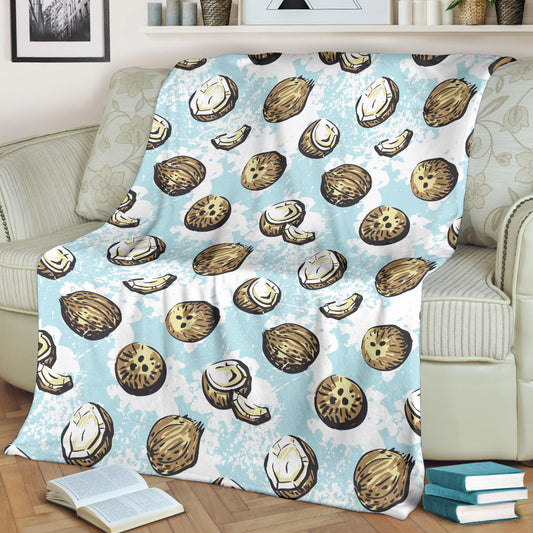 Coconut Pattern Print Design CN01 Fleece Blanket