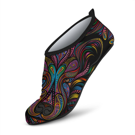 Colorful Art Wolf Aqua Water Shoes