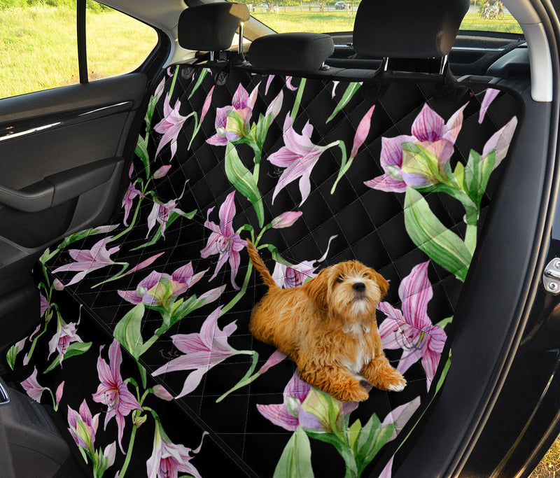 Amaryllis Pattern Print Design AL08 Rear Dog  Seat Cover