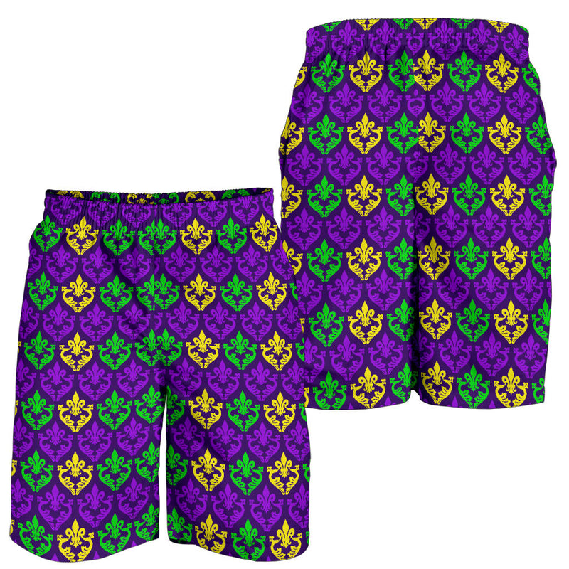 Mardi Gras Pattern Print Design 02 Mens Shorts