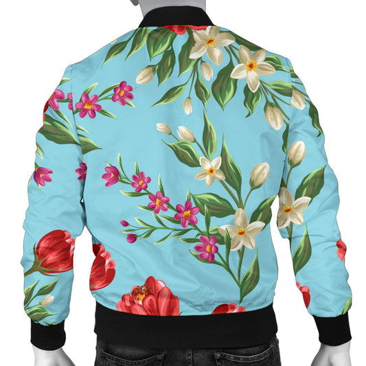 Summer Floral Pattern Print Design SF011 Men Bomber Jacket