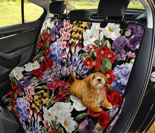 Summer Floral Pattern Print Design SF04 Rear Dog Seat Cover