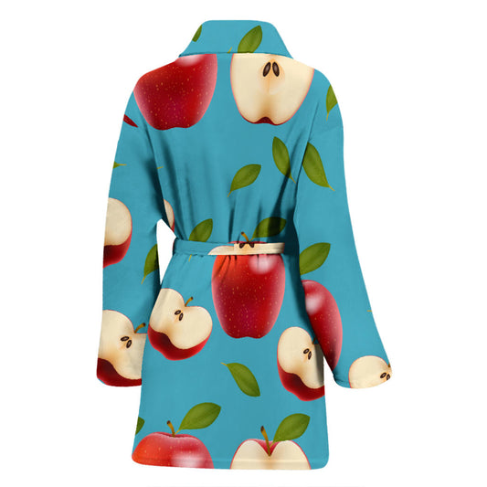Apple Pattern Print Design AP012 Women Bathrobe