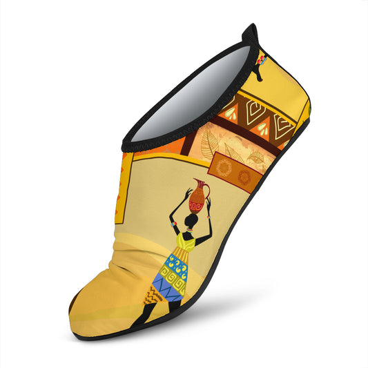 African Girl Design Aqua Water Shoes