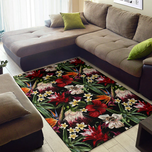 Summer Floral Pattern Print Design SF03 Area Rugs