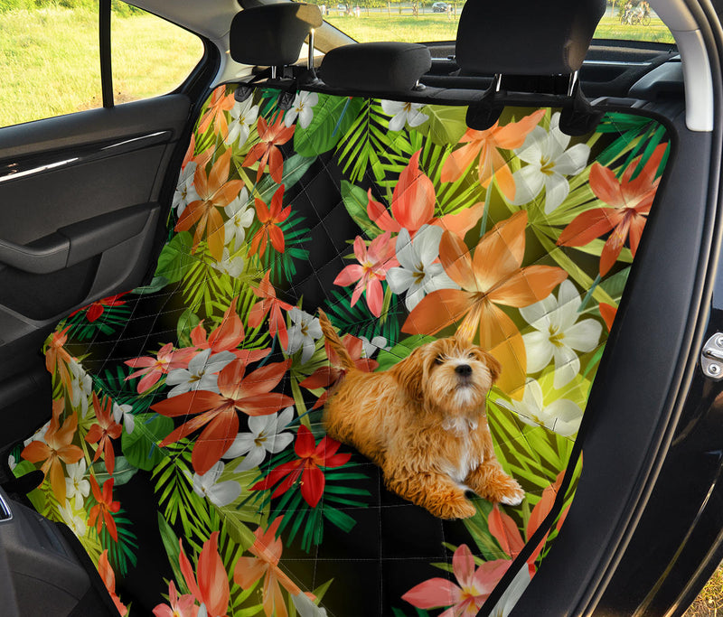 Amaryllis Pattern Print Design AL07 Rear Dog  Seat Cover