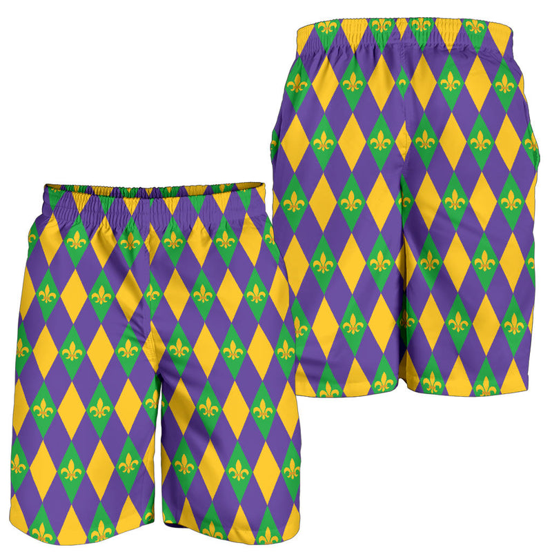 Mardi Gras Pattern Print Design 05 Mens Shorts