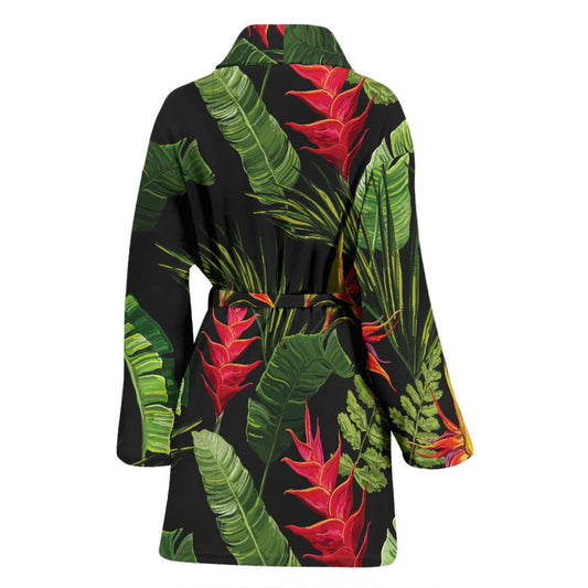 Bird Of Paradise Pattern Print Design BOP010 Women Bathrobe