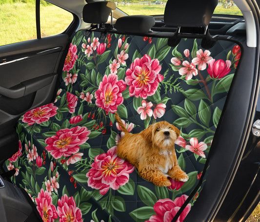Summer Floral Pattern Print Design SF06 Rear Dog Seat Cover