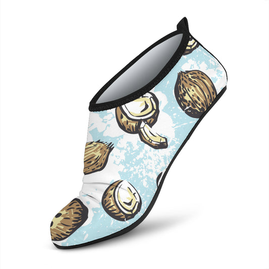 Coconut Pattern Print Design CN01 Aqua Water Shoes