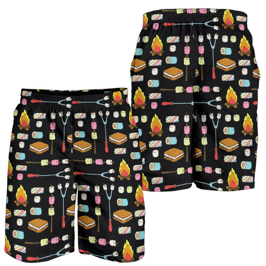 Camping Campfire Marshmallows Mens Shorts