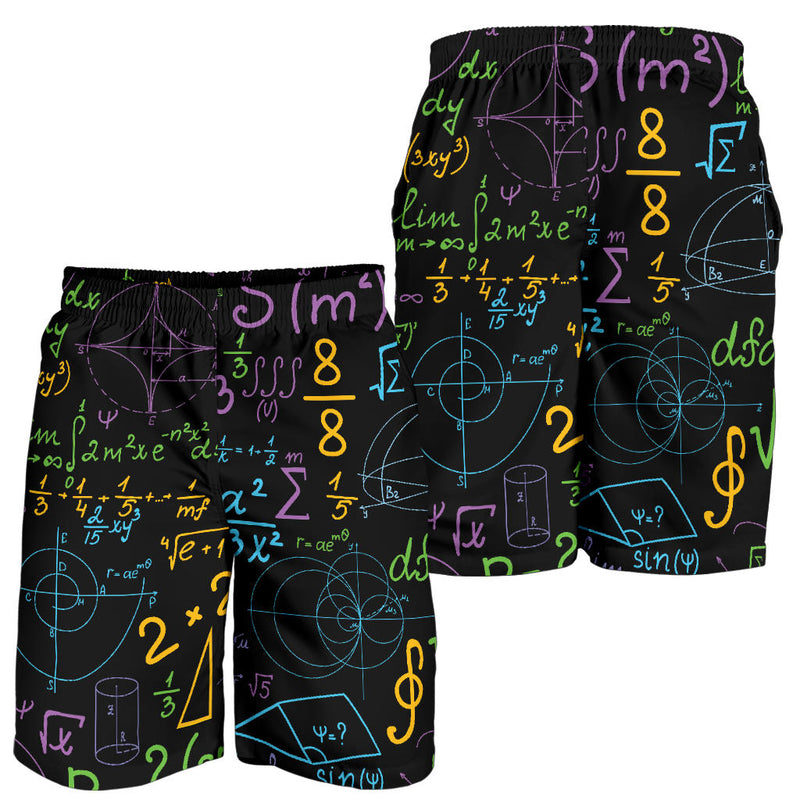 Math Pattern Print Design 03 Mens Shorts
