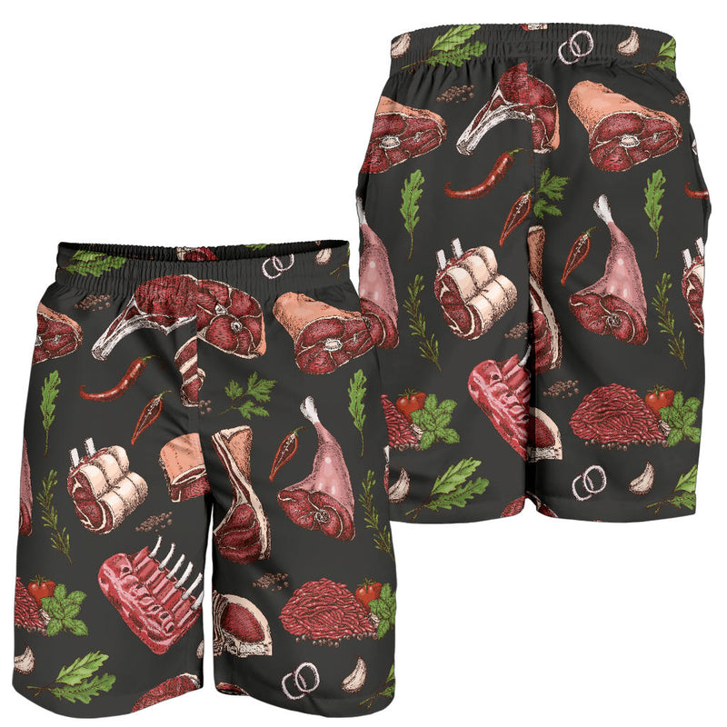 Meat Pattern Print Design 02 Mens Shorts
