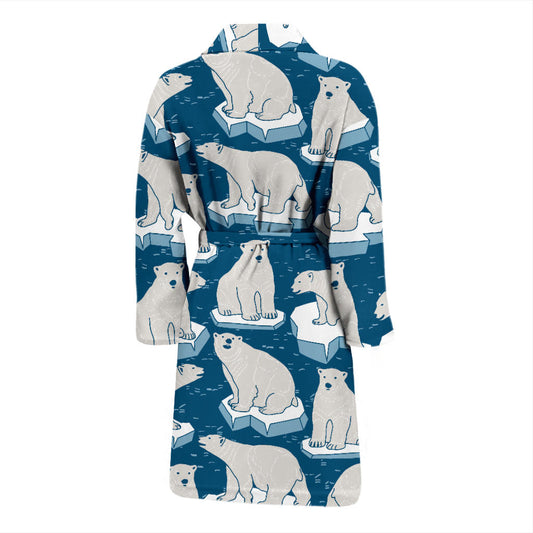 Polar Bear Pattern Print Design PB03 Men Bathrobe