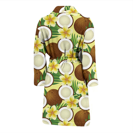 Coconut Pattern Print Design CN02 Men Bathrobe