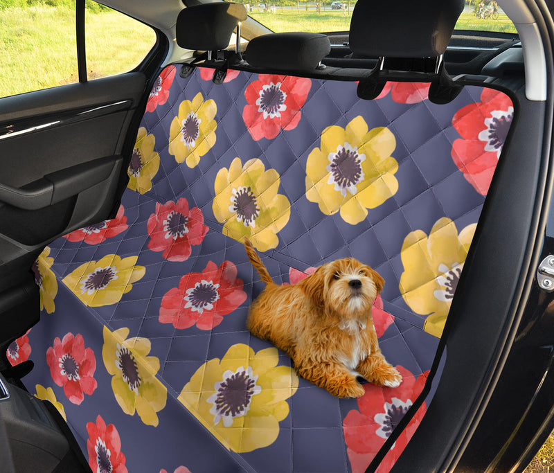 Anemone Pattern Print Design AM010 Rear Dog  Seat Cover