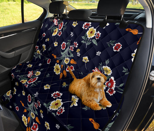 Summer Floral Pattern Print Design SF01 Rear Dog Seat Cover