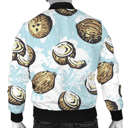 Coconut Pattern Print Design CN01 Men Bomber Jacket