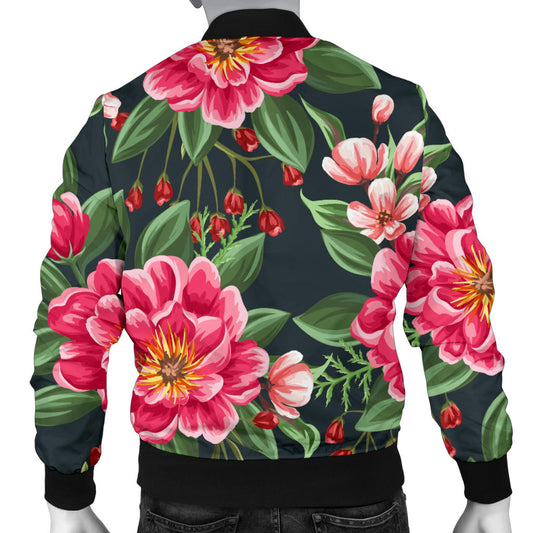 Summer Floral Pattern Print Design SF06 Men Bomber Jacket