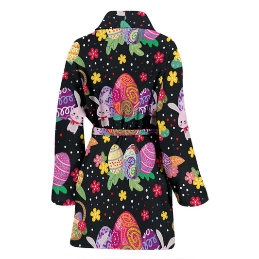 Easter Eggs Pattern Print Design RB06 Women Bathrobe