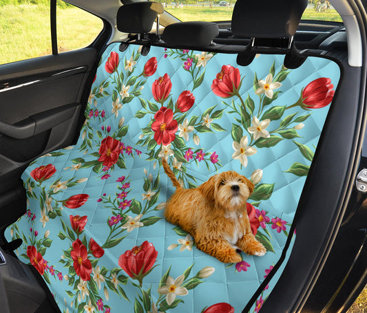 Summer Floral Pattern Print Design SF011 Rear Dog Seat Cover
